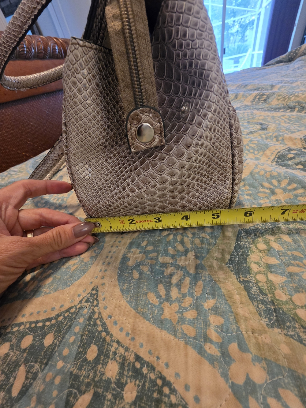 VTG Y2K Guess Snakeskin Shoulder Bag McBling G Buckle… - Gem